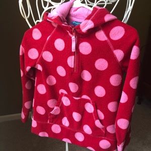 Girls Mini Boden Fleece hooded pullover